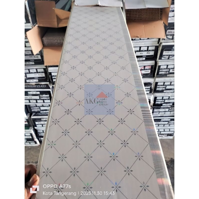 Plafon PVC GENIUS motif hologram / Plavon PVC glossy ketebalan 8mm motif GN 2007