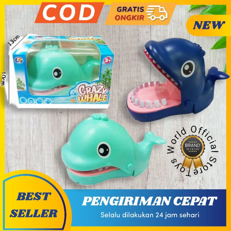 Toys - Mainan Anak Gigit Jari whale Ikan Paus - Mainan Prank Gigi Jari Paus
