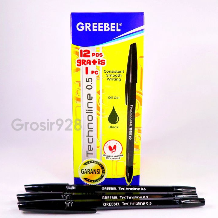 

modelTipe ODM896 (Per 12+1) Pen Greebel Technoline 0.5 mm / Pulpen / Pen Semi Gel (12 GRATIS 1)