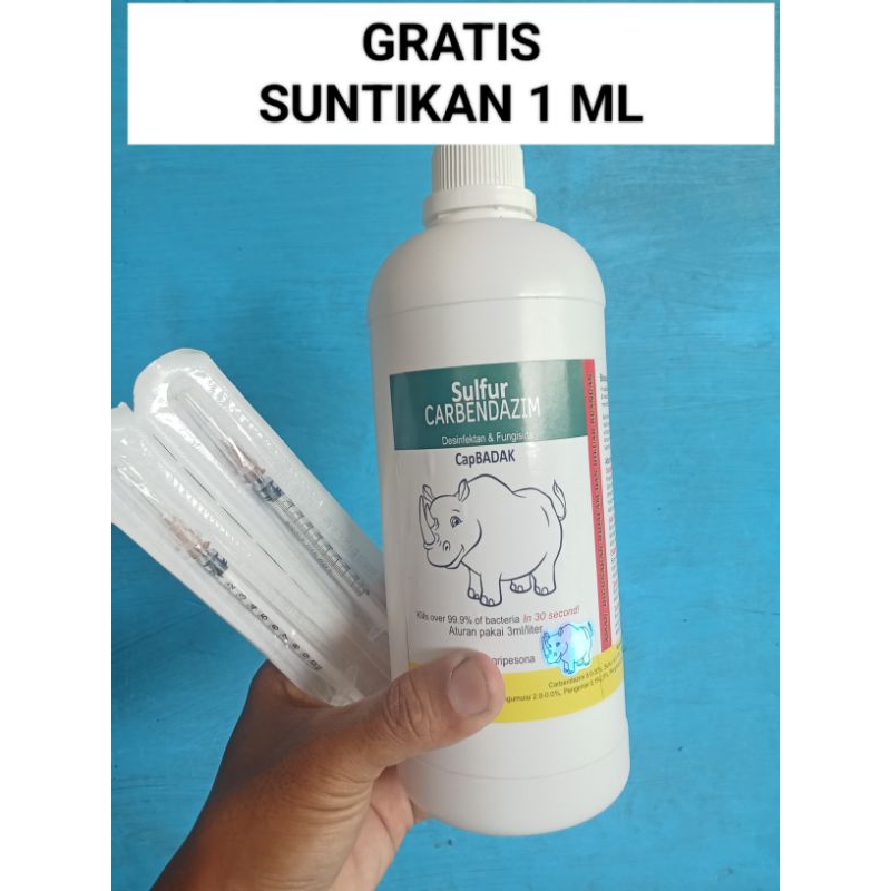 SULFUR CARBENDAZIM Disinfektan cap badak disinfektan ramah lingkungan 1 liter