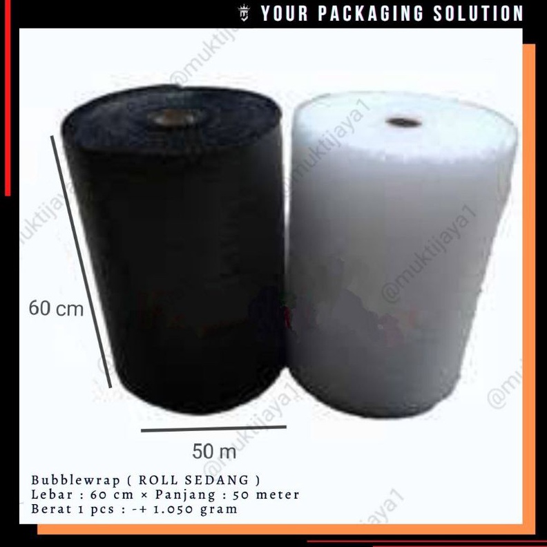 

✨ Bubblewrap Roll Sedang (60cm x 50m) • Plastik Gelembung gas !!