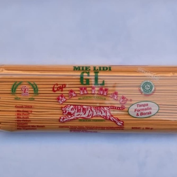

MODEL HKR286 Mie Lidi 500 gram Cap Harimau Putih / Kuning / Mi Gomak