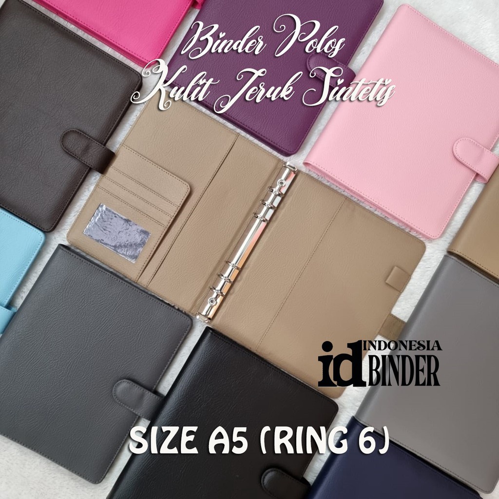 

✨Promo✨ Hari Ini BINDER POLOS A5 (RING 6) KULIT JERUK SINTETIS 10 WARNA PILIHAN 