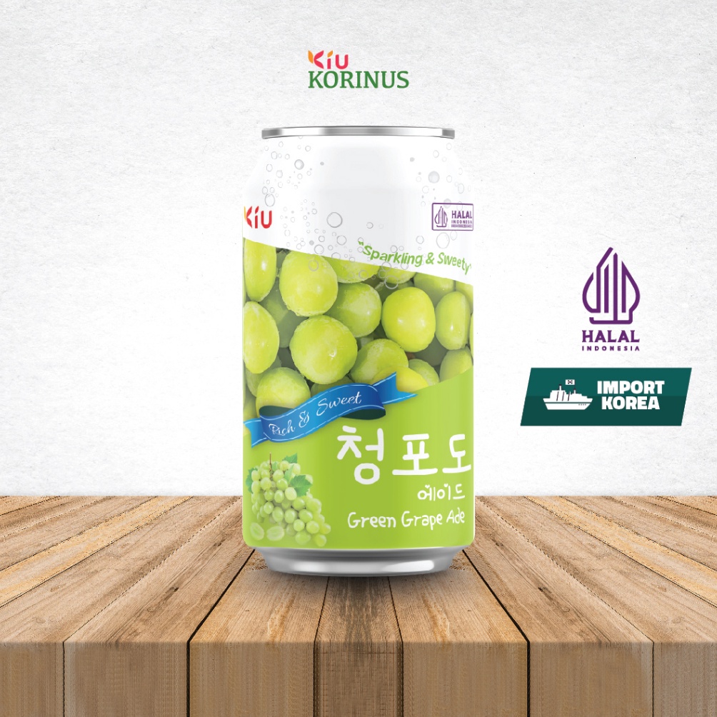 

[GWJ] K- Green Grape Ade/Minuman Karbonasi Rasa Anggur Hijau 350ml Ready
