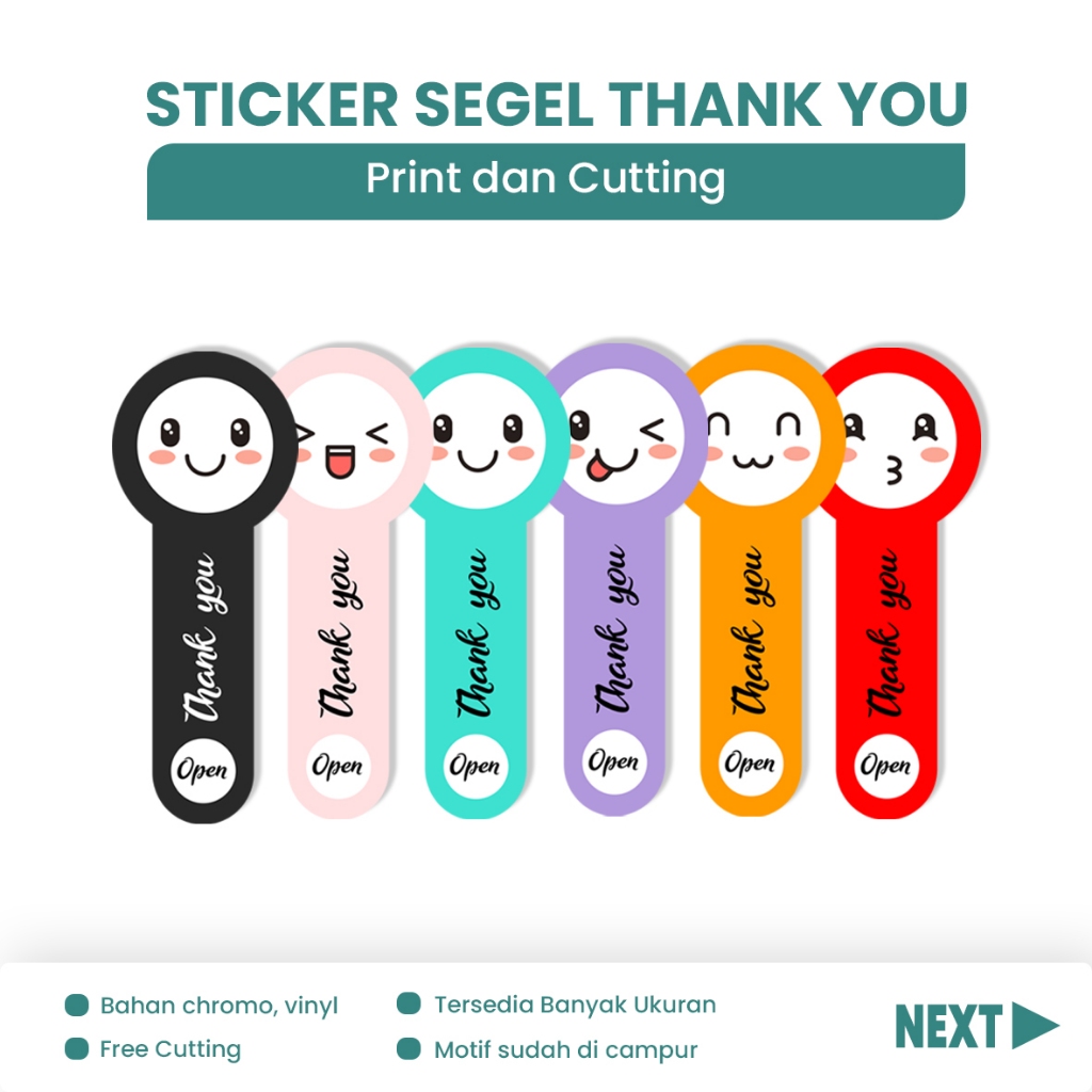 Stiker Segel Toples Sticker Seal Botol Stiker Thank you Segel