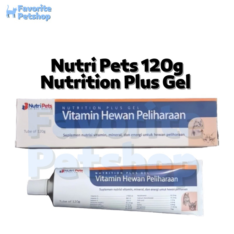 Nutri PETS 120gr - (Nutrition Plus Gel) Suplemen Kucing & Anjing by Petindo