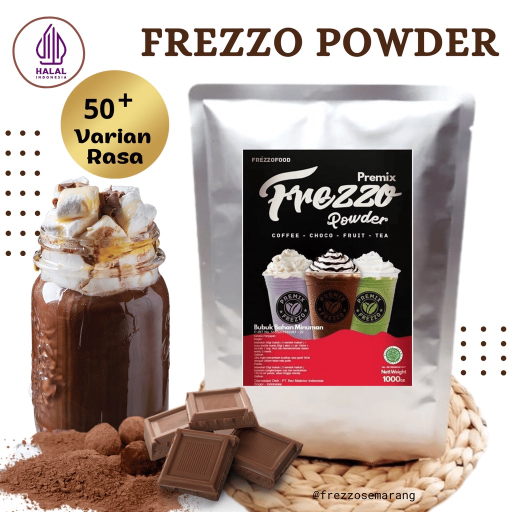 

12.12 Fasion sale 1Kg Frezzo Powder Drink | Bubuk Minuman Kekinian | Bubuk Minuman Rasa | Bubuk Minuman Boba | Halal | Bubuk Es Teh Kekinian grosir