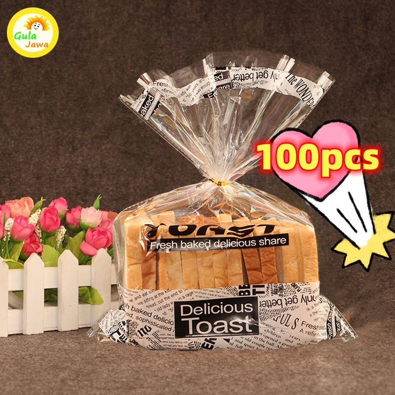 

100pcs Plastik Roti Tawar Kemasan / Bungkus Packaging roti