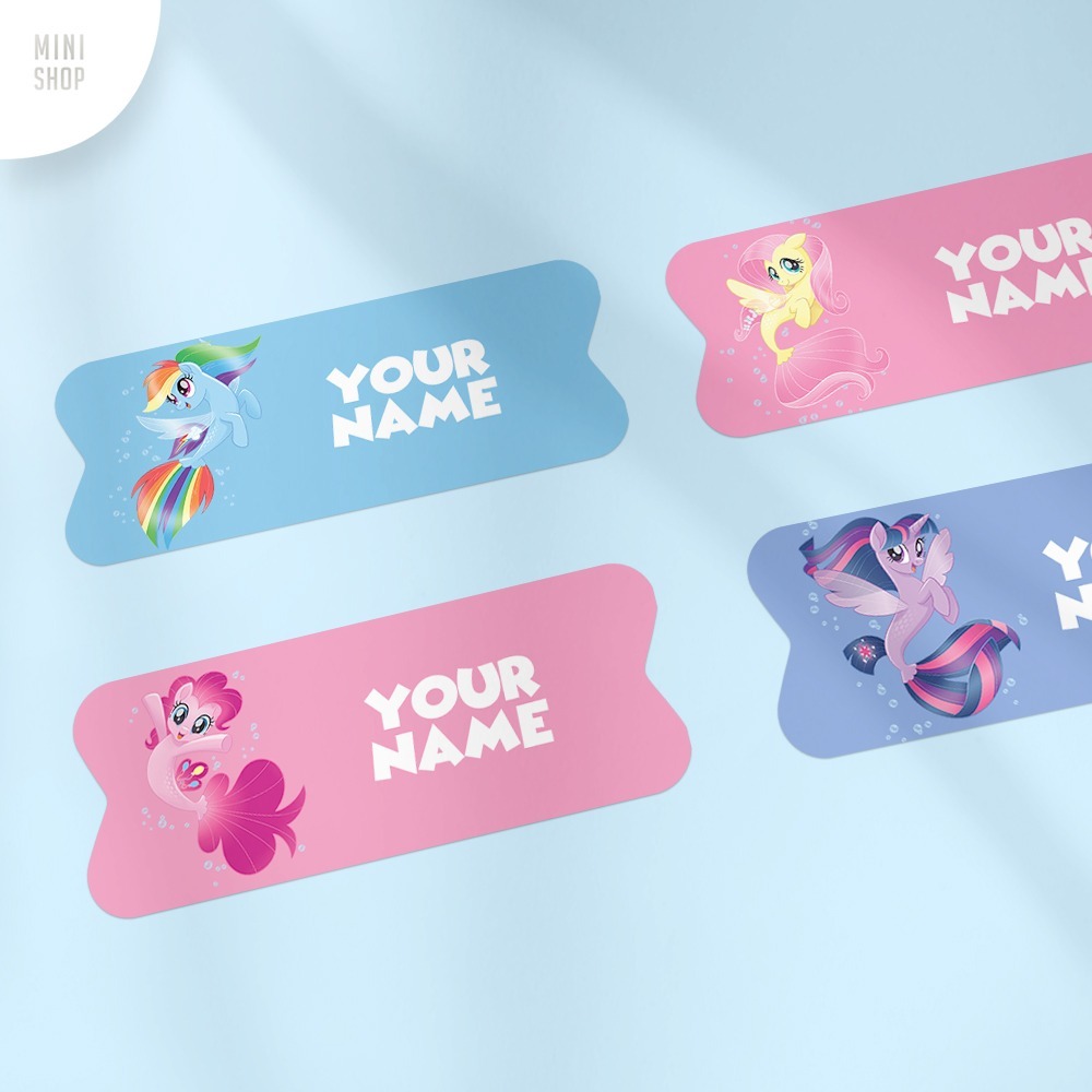 

Stiker Nama Custom Waterproof My Little Pony Sea ( Pinkie Pie Rainbow Dash Fluttershy Twilight Sparkle )