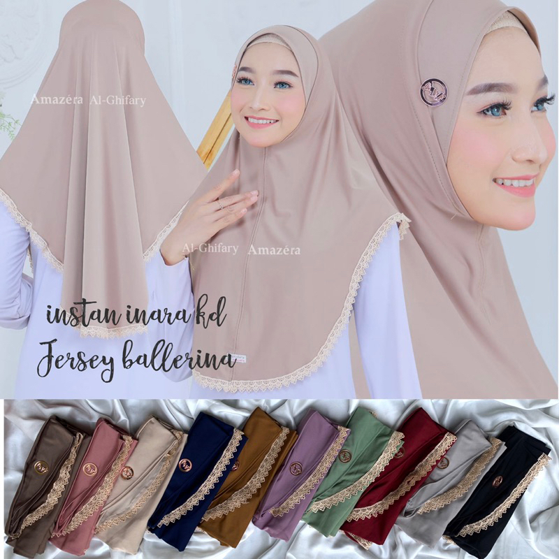 hijab instan ped malay renda/ hijab instan renda
