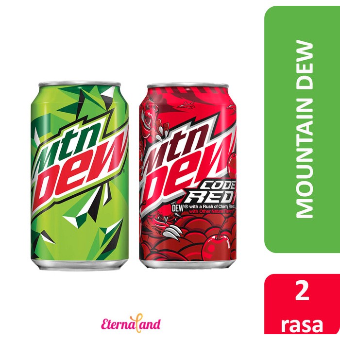 

Mountain Dew soft drink can - minuman soda import 1 dus