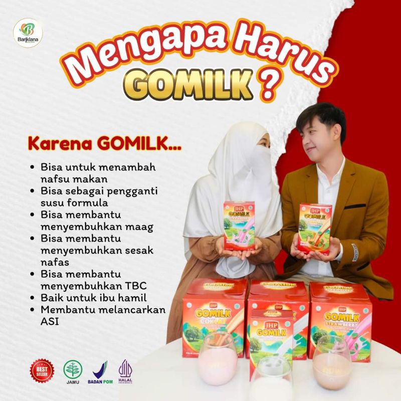 

(Harga Grosir Tersedia) GOMILK Susu Kambing Etawa Plus Herbal Kemasan 200 Gram