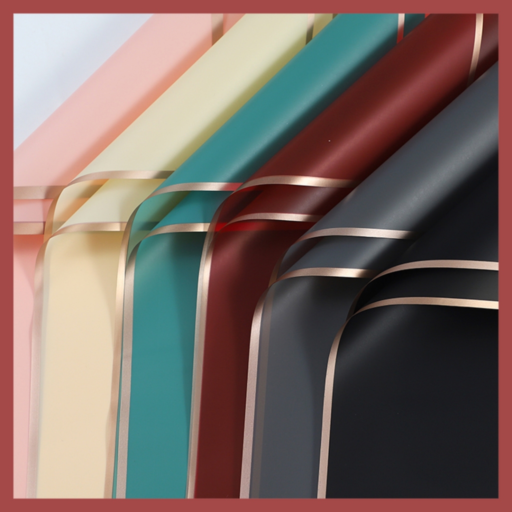 

Flower Wrapping List Gold Cellophane Kertas Bucket Bunga Cellophane KB6068