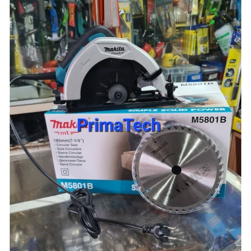 Mesin alat gergaji belah potong kayu makita circular saw 7 inch listrik