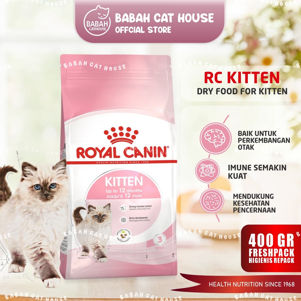 ✨Grosir✨ ROYAL CANIN KITTEN 36 400gr Cat Food RC Kitten Dry Makanan Kucing Anak 400 Gram Gr Premium 