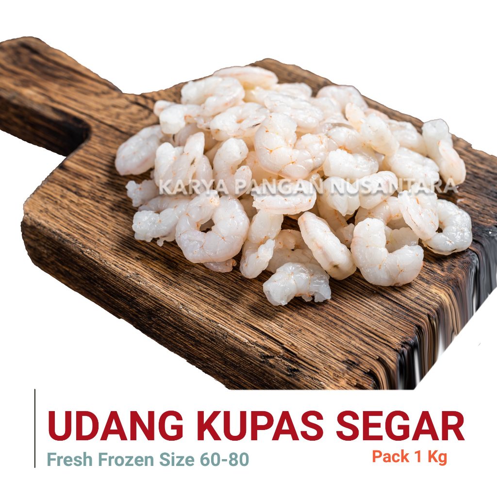 

UDANG KUPAS PREMIUM PRAWN BANANA UDANG KUPAS SEGAR FRESH FROZEN 1KG
