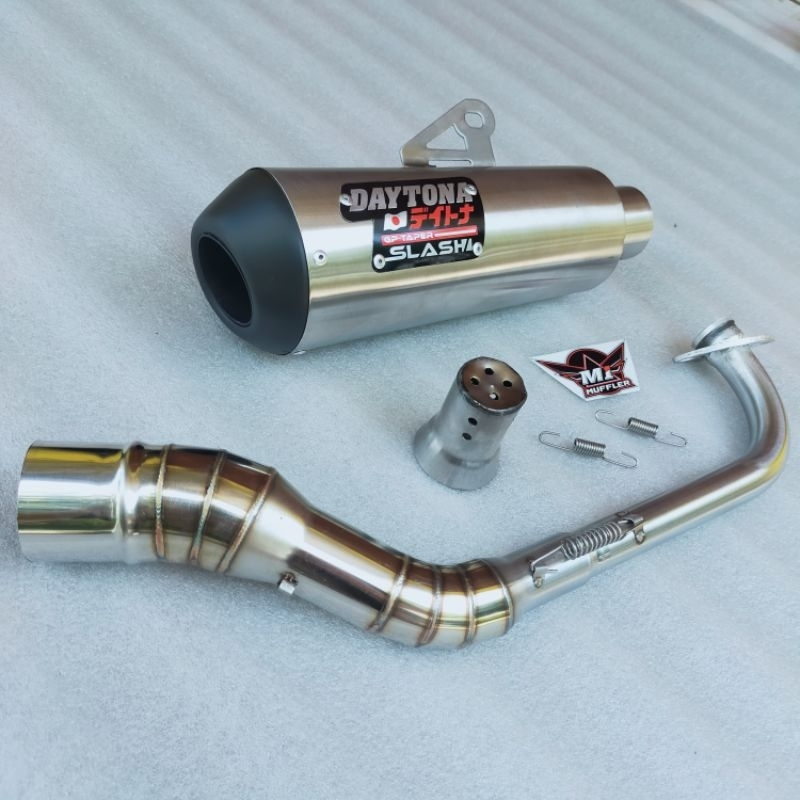 Knalpot Racing DAYTONA (FREE DB KILLER PEREDAM) PNP Nmax Aerox PCX Lexi ADV Vario Beat Scoopy Genio 