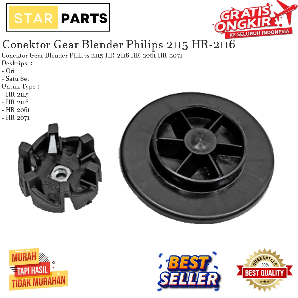 Conektor + Gear Blender Philips 2115 HR-2116 HR-2061 HR-2071