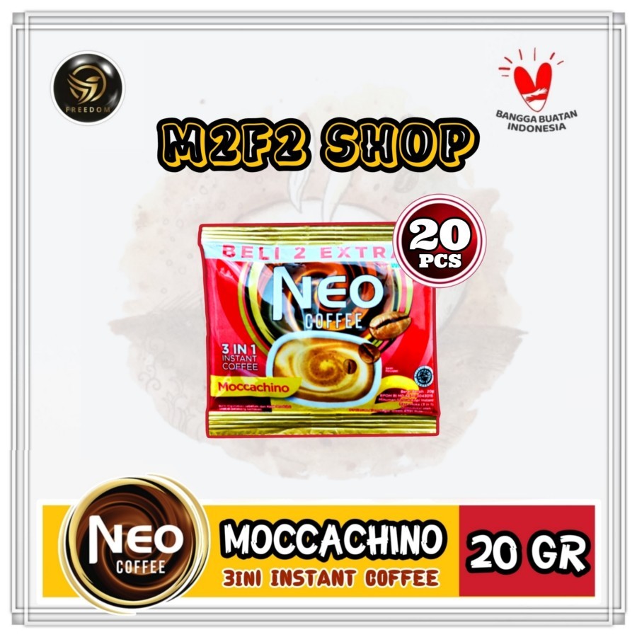 

Kopi Neo Coffee Moccachino 3in1 Sachet | GT - 20 gr (Kemasan 20 Pcs)