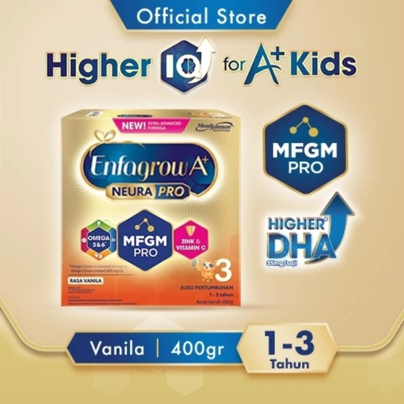 

Enfagrow A+ Neura Pro 3 (1-3 Tahun) Vanila 400 Gram
