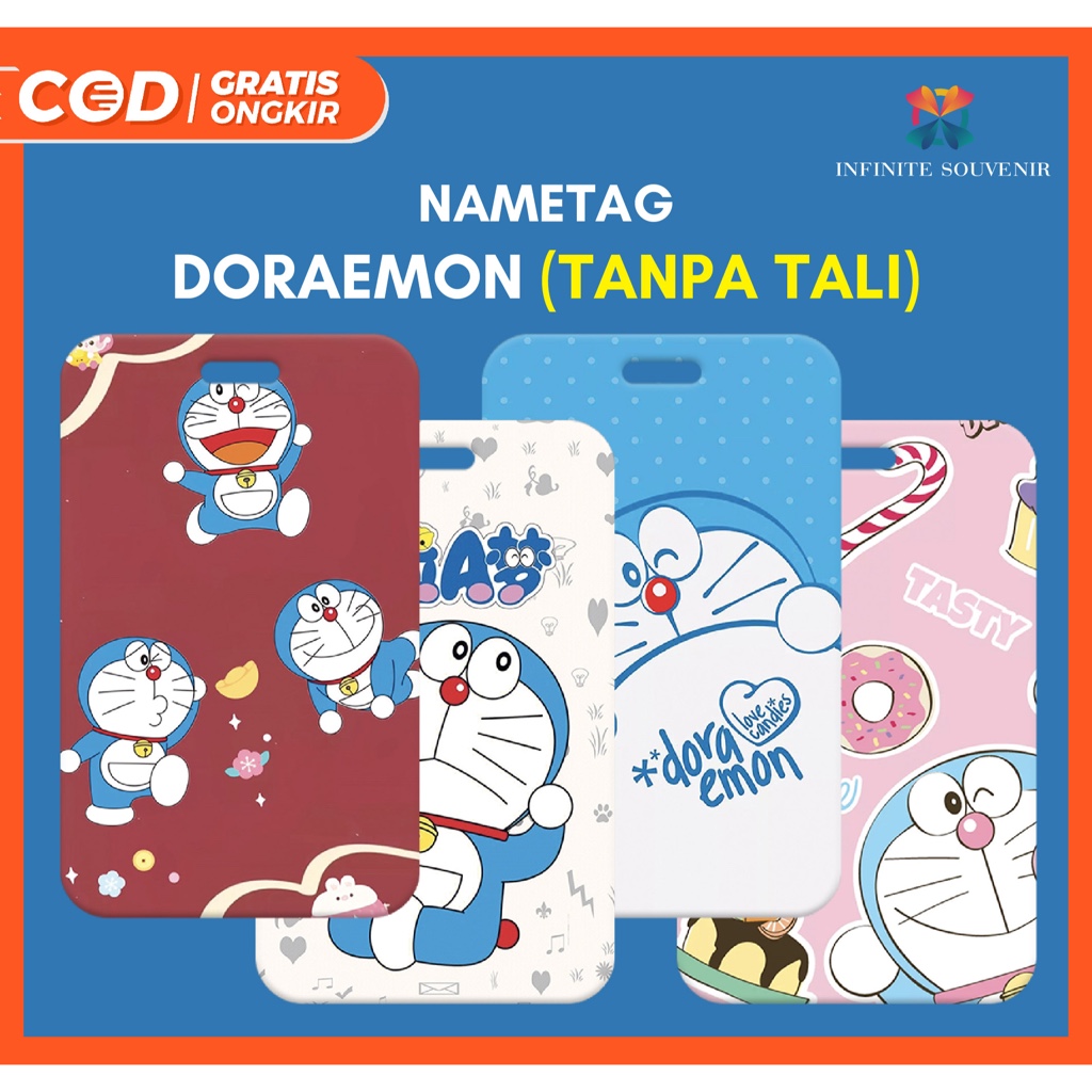 

(N009) Nametag Doraemon TANPA TALI / Card Holder Motif Doraemon / ID Card Doraemon / Tempat Kartu