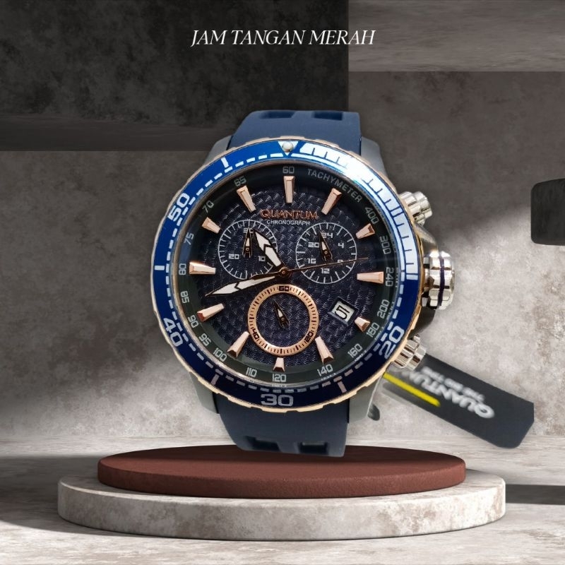 JAM TANGAN PRIA QUANTUM HNG834.899 NAVY ORIGINAL