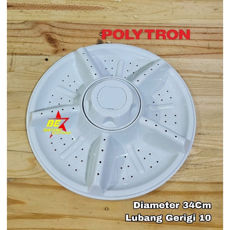 Pulsator Mesin Cuci Polytron 34 Cm Gigi 10 Putaran Pencuci Politron Pwm 8567 9567 Pwn 8366