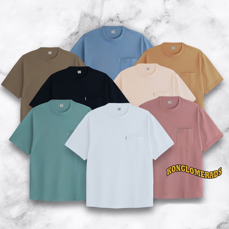 (15 WARNA) Kaos Polos Pocket  // Saku by KONGLOMERADS