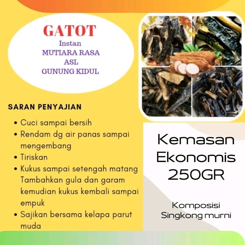 

GATOT[GAPLEK HITAM] INSTAN ASLI GUNUNG KIDUL/BEST QUALITY/250GRAM