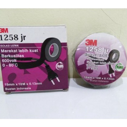 

Best Product ORIGINAL 3M ISOLASI LISTRIK 1258 JR 1258jr hitam 3 M tape kabel ASLI