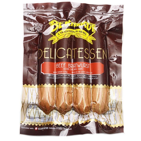 BERNARDI DELICATESSEN BEEF BRATWURST 310GR