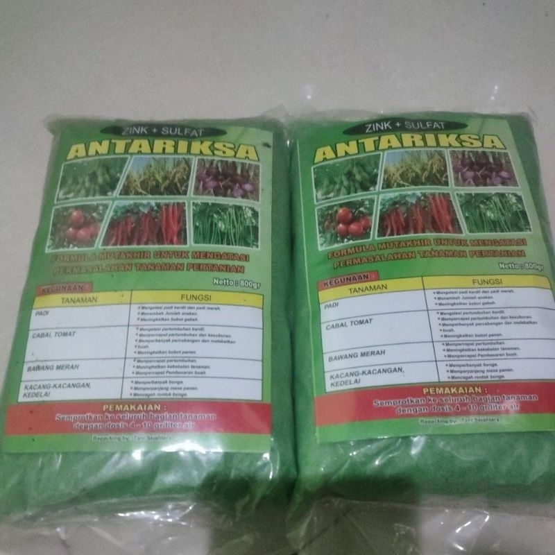 Pupuk Zink Sulfat Antariksa (plus ZPT dan anti Jamur)