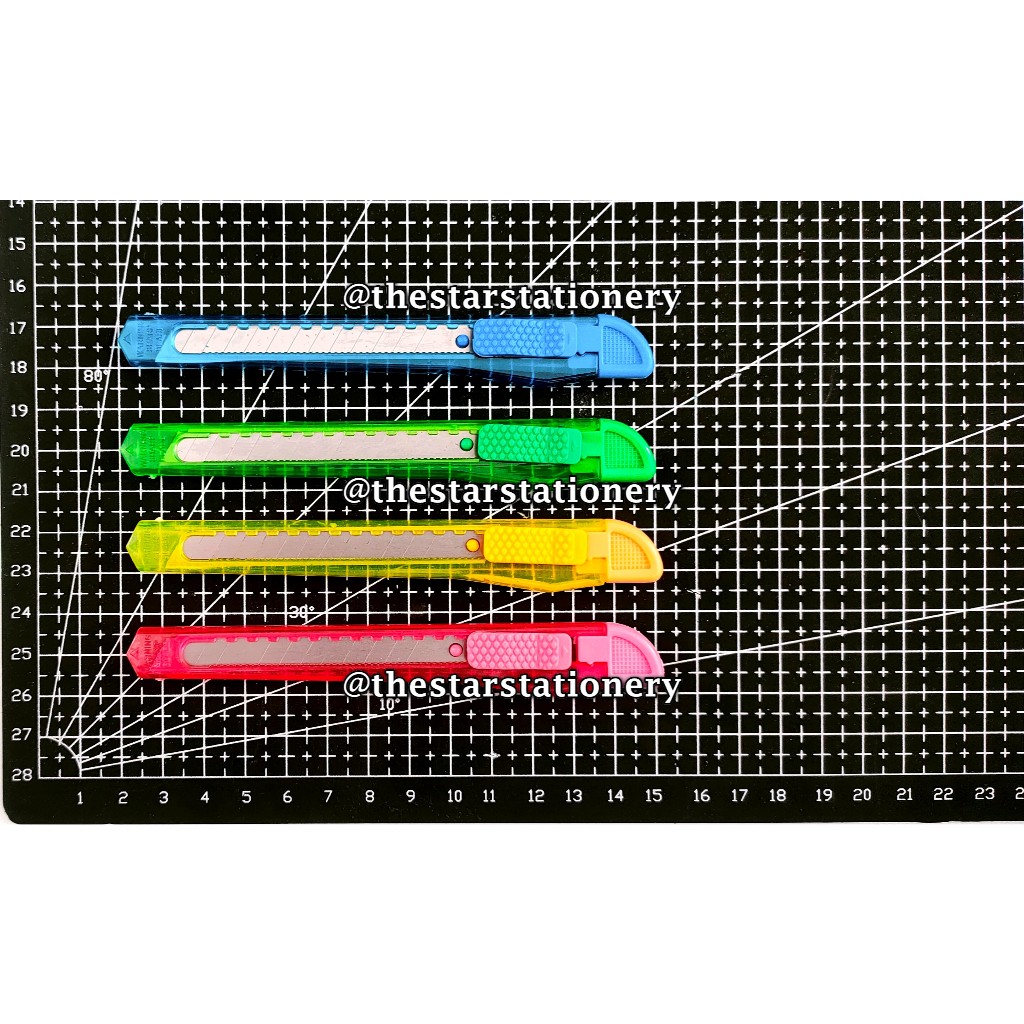 

(1 Biji) GROSIR Cutter Renteng Vanco 128 Kecil Transparant / Cutter Pemotong Vanco 128 Kecil