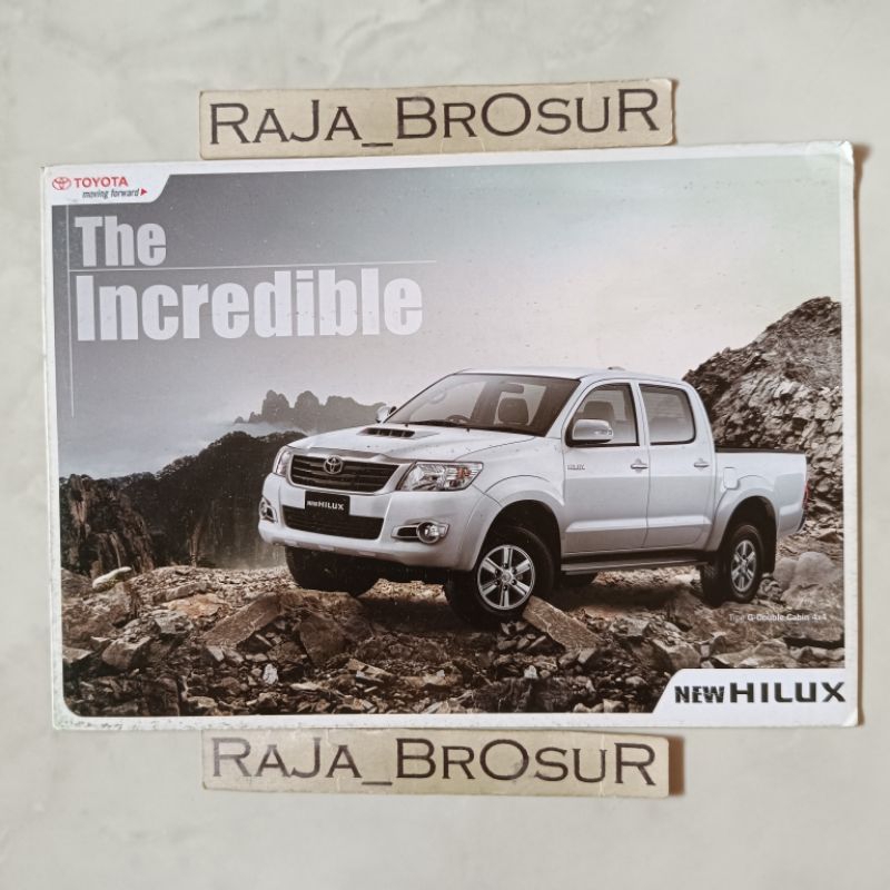 Poster brosur katalog leaflet Toyota Hilux Single Cabin/Double Cabin 2012
