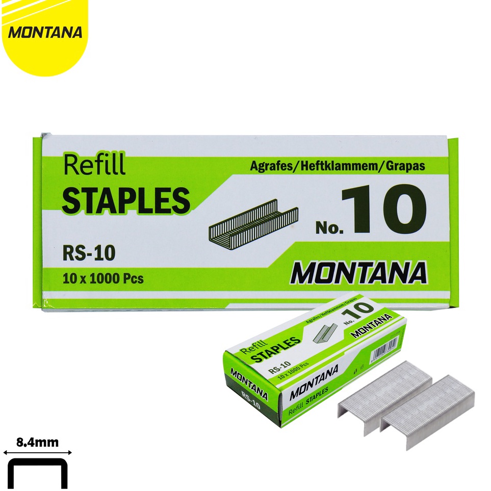 

Seller MONTANA Staples / Isi Stapler / Refill Stapler Montana No. 10 / 10 BOX