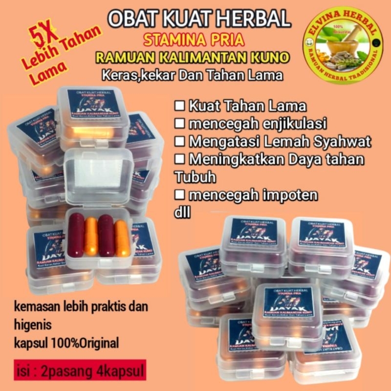 kapsul kuat tahan lama oryginal  herbal kapsul kejantanan pria ramuan traridisonal khas ramuan dayak