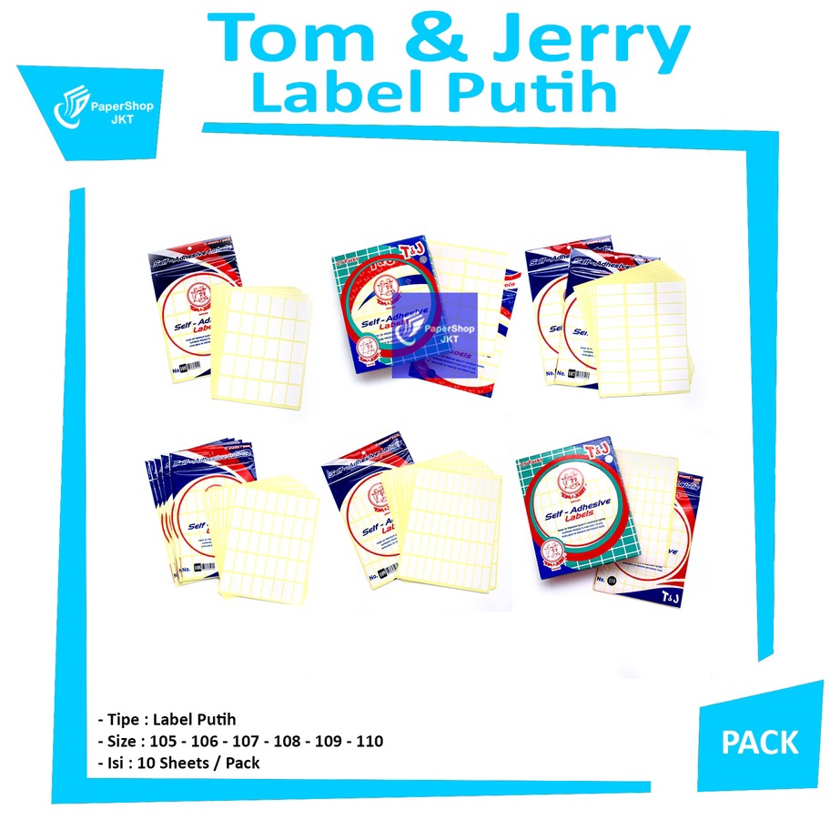 

Dijual Murah TOM & JERRY - Label Putih Paper - Pad