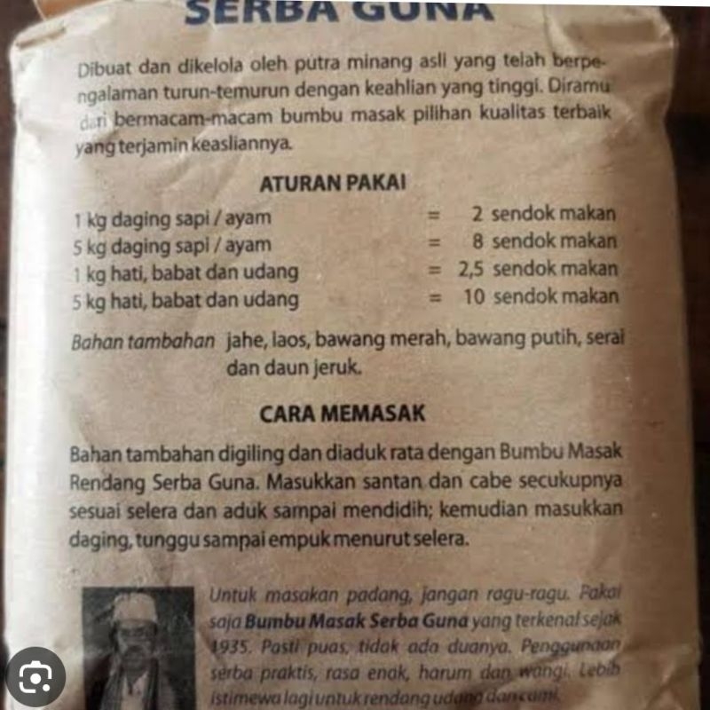 

bumbu Rendang spesial