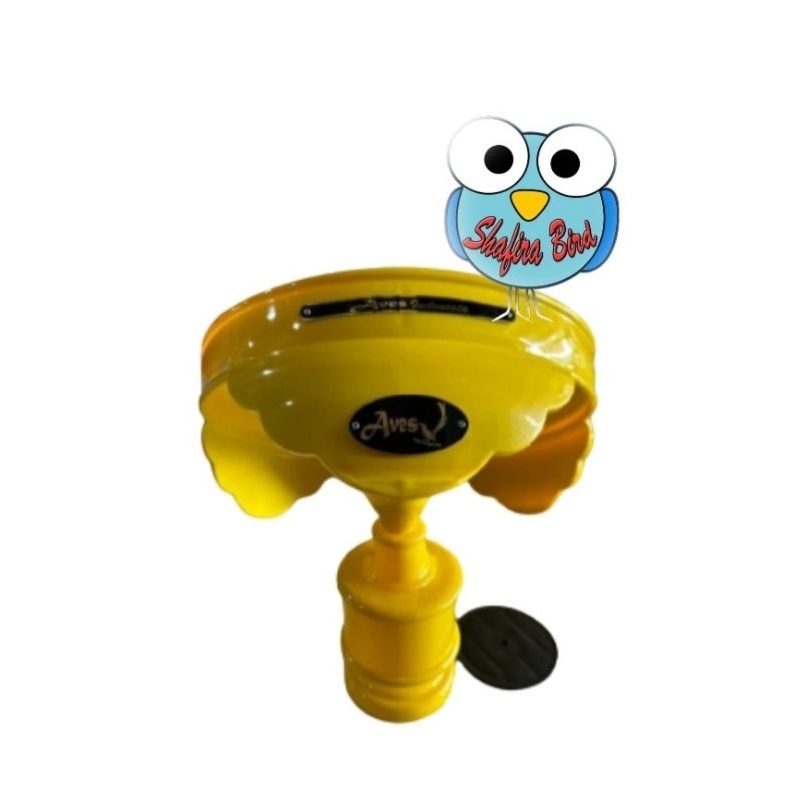 Tebok Pvc Lovebird Merk AVES plus termasuk Pion Plastik Anti Pecah Untuk Sangkar Kandang Bulat Kapsu