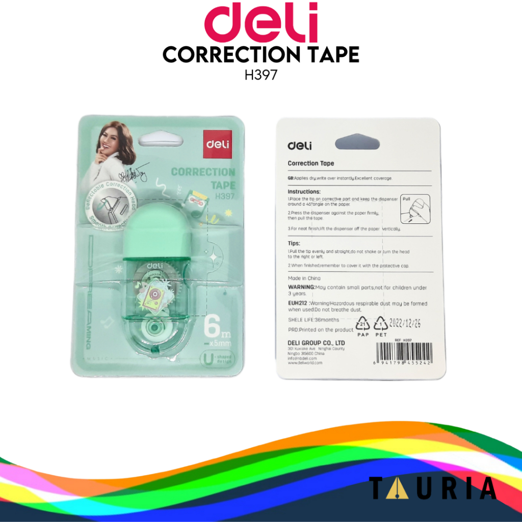 

[DELI X AGNEZ MO] Correction Tape Pita Koreksi CP Tape Tipex Kertas Deli H397