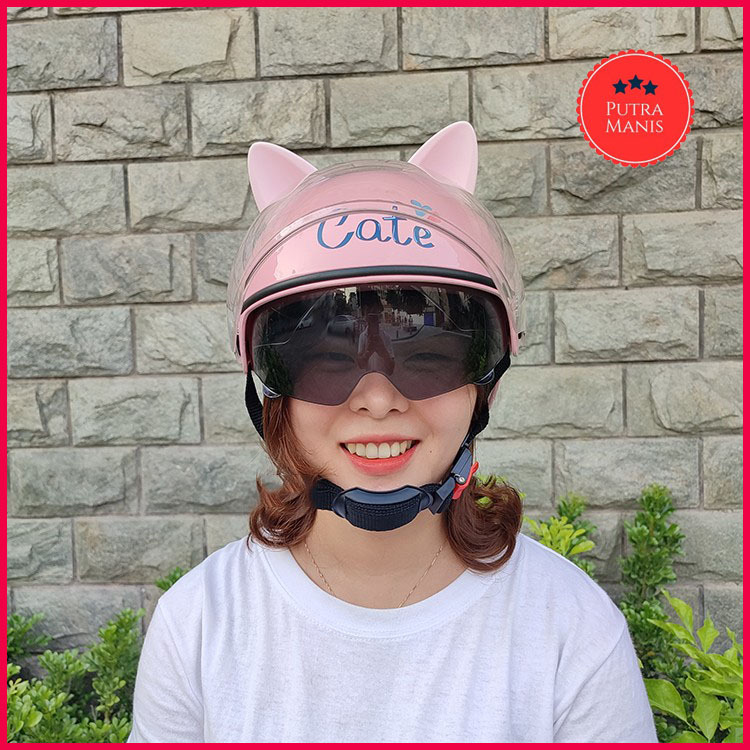 Aksesoris Telinga helem helmet Kuping Kucing Dekorasi Helm Sepeda Motor Cat Ear 2Pc hias acesoris ta
