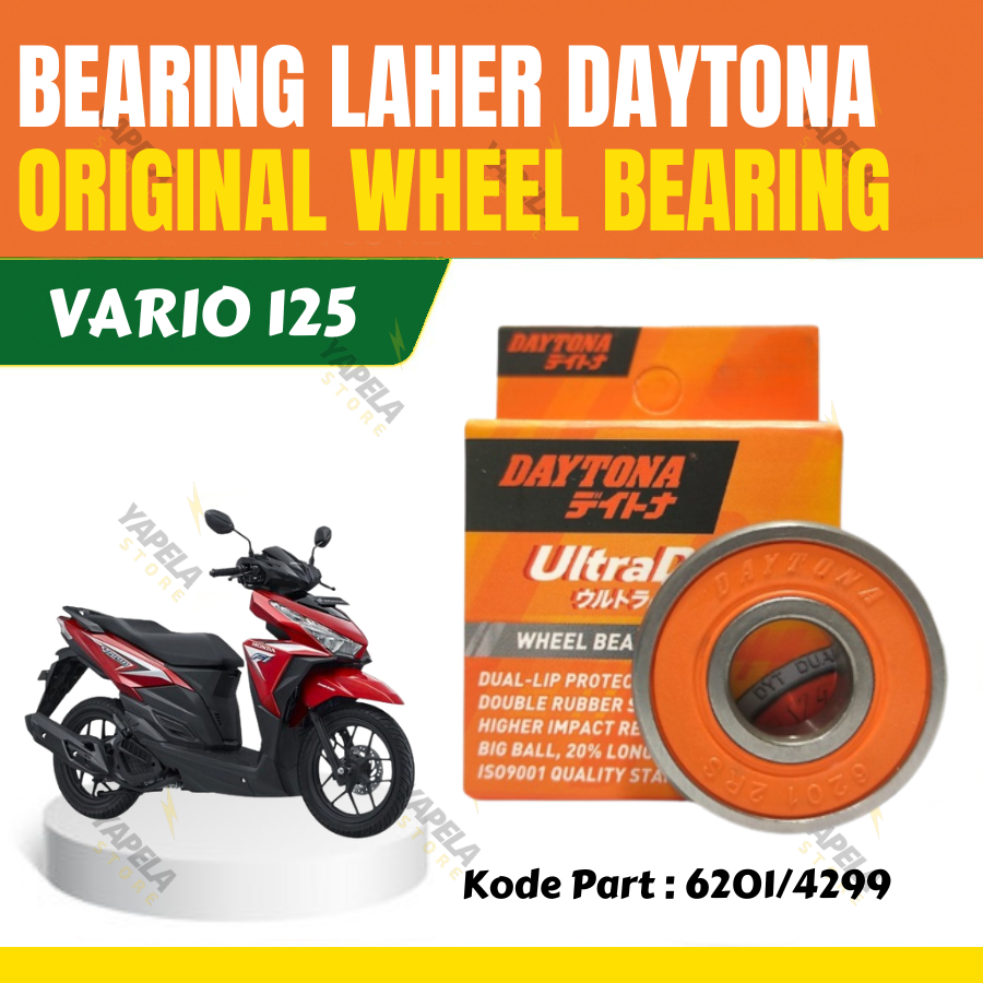 Bearing Laher Vario 125 Original Daytona Racing Lahar 6201-2RS