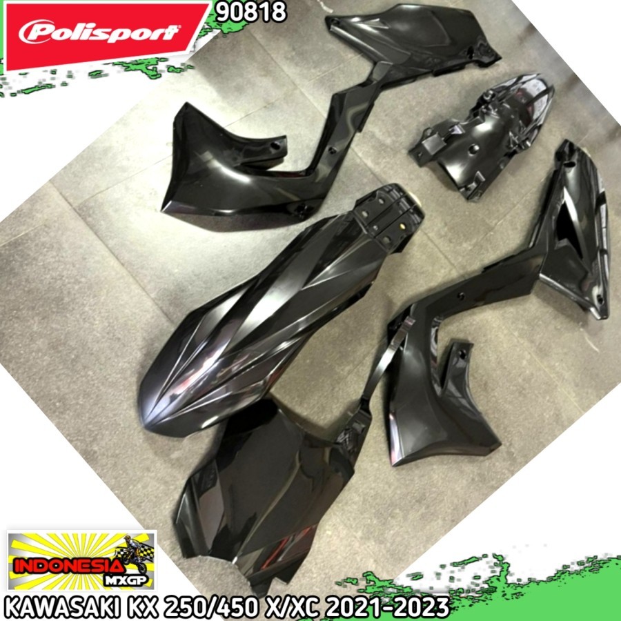 KAWASAKI KX - KXF 250 450 E X XC 2020 2021 2022 2023 2024 2025 - POLISPORT COMPLETE PLASTIK KIT - CO