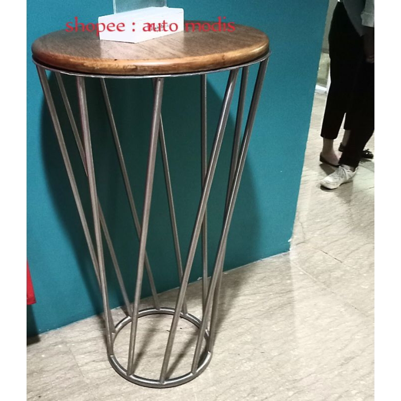 MEJA KOPI BONGKAR PASANG RUANG TUNGGU TAMU BESI BAR KITCHEN SET TOP ISLAND BARISTA KASIR COFFEE SHOP