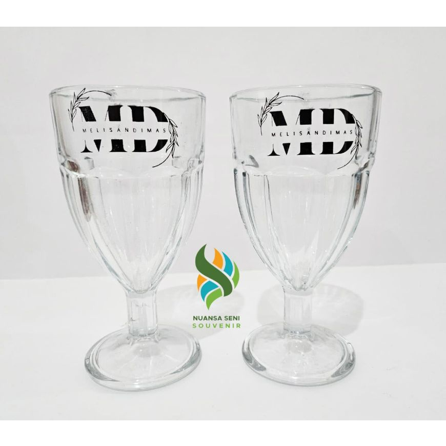 Suvenir Gelas Juice Jardin Citinova Tumbler Mug 300ml Cup Kaca Kaki Stemware Cangkir Tangkai Kaca Sa