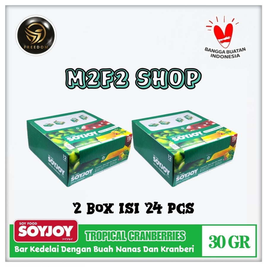 

Soyjoy Tropical Cranberries | Bar Kedelai Rasa Buah Nanas & Kranberi - 30 gr (Kemasan 2 Box)