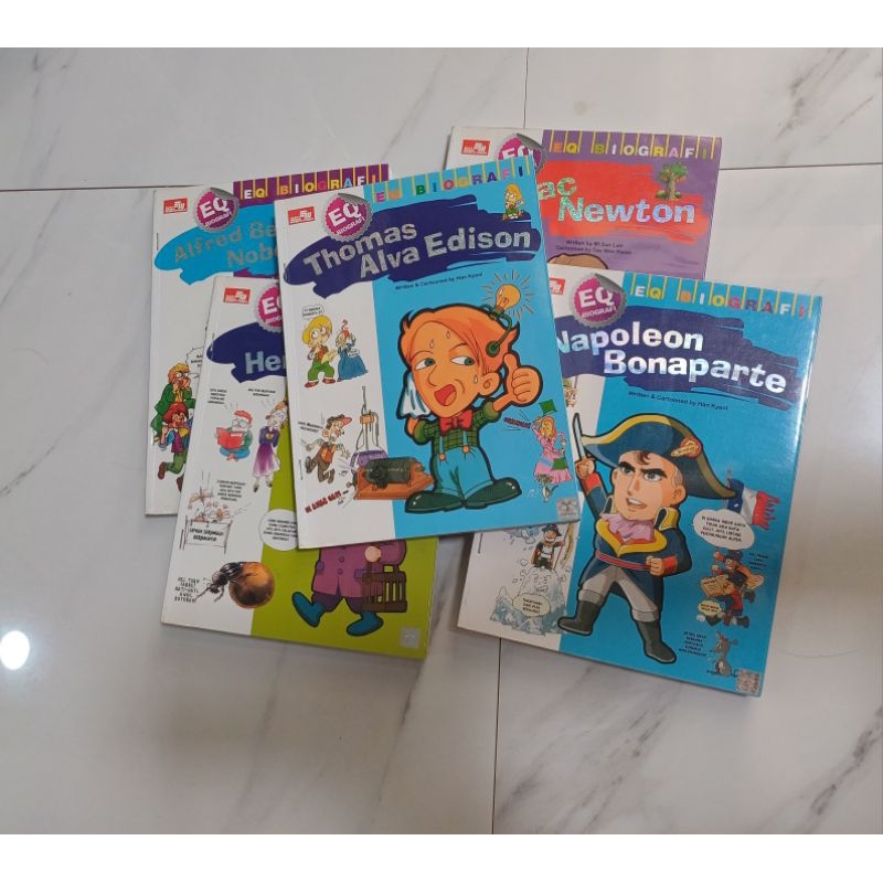 buku komik bahasa indonesia ori preloved second eq biografi isaac newton thomas alva edison napoleon