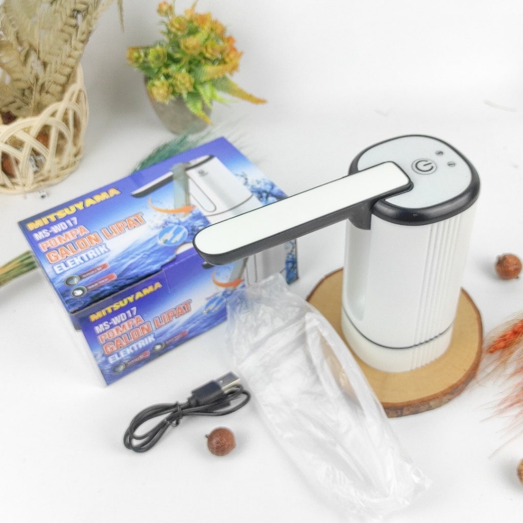 Water Pump Mitsuyama MS-WD17 Bisa di lipat Electric Pompa Air Galon Cas Elektrik Otomatis MITSUYAMA