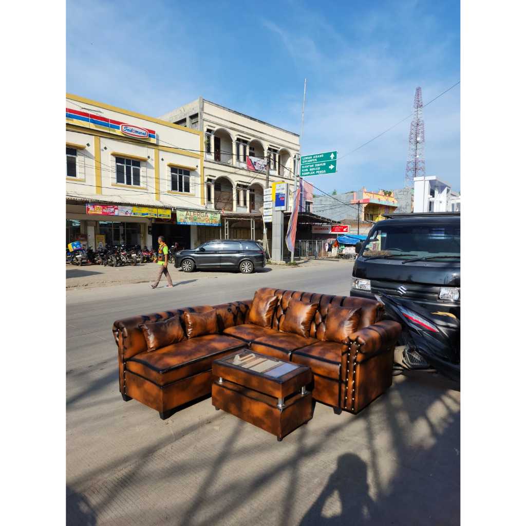 sofa l putus minimalis/sofa l putus kancing/sofa l putus