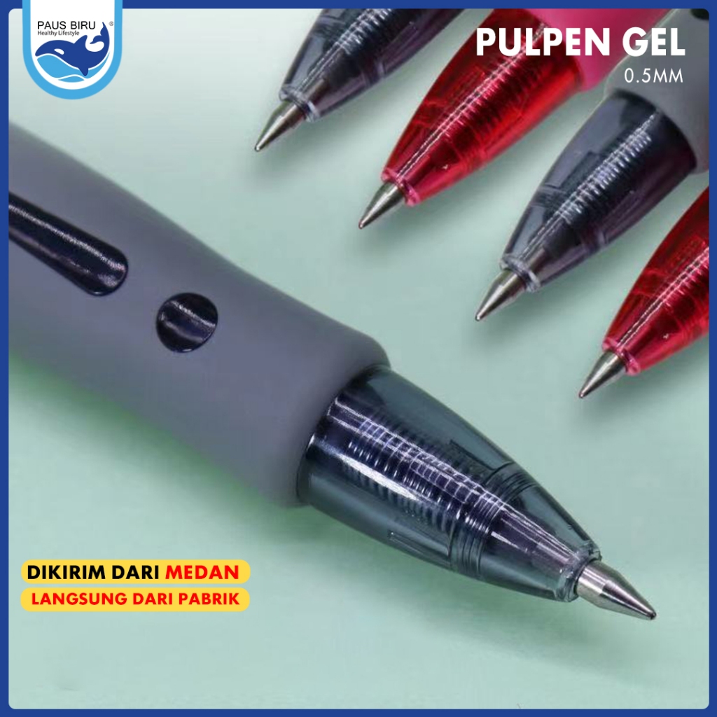 

Paus Biru - Gel Pen Penulisan Halus Pulpen Gel 0.5mm Alat Tulis Aesthetic